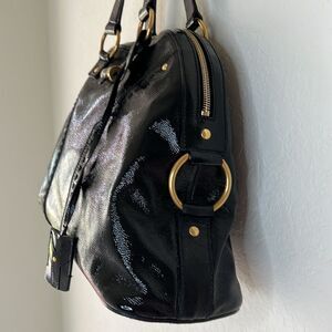 YSL Black Patent Leather Muse Bag